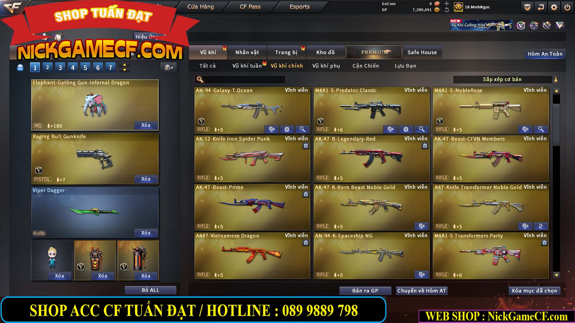 MÃ CF15182 - GIÁ : 6M5 - CHIẾN FULL ZOM + C4 - 55 VIP - VIP6