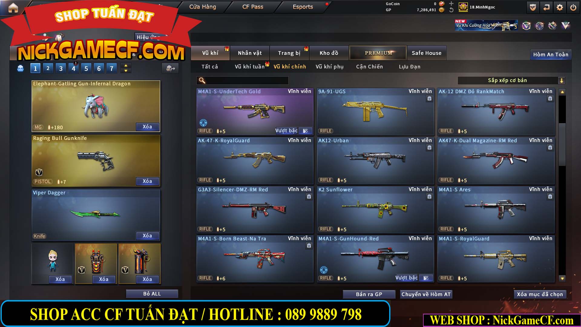 MÃ CF15182 - GIÁ : 6M5 - CHIẾN FULL ZOM + C4 - 55 VIP - VIP6