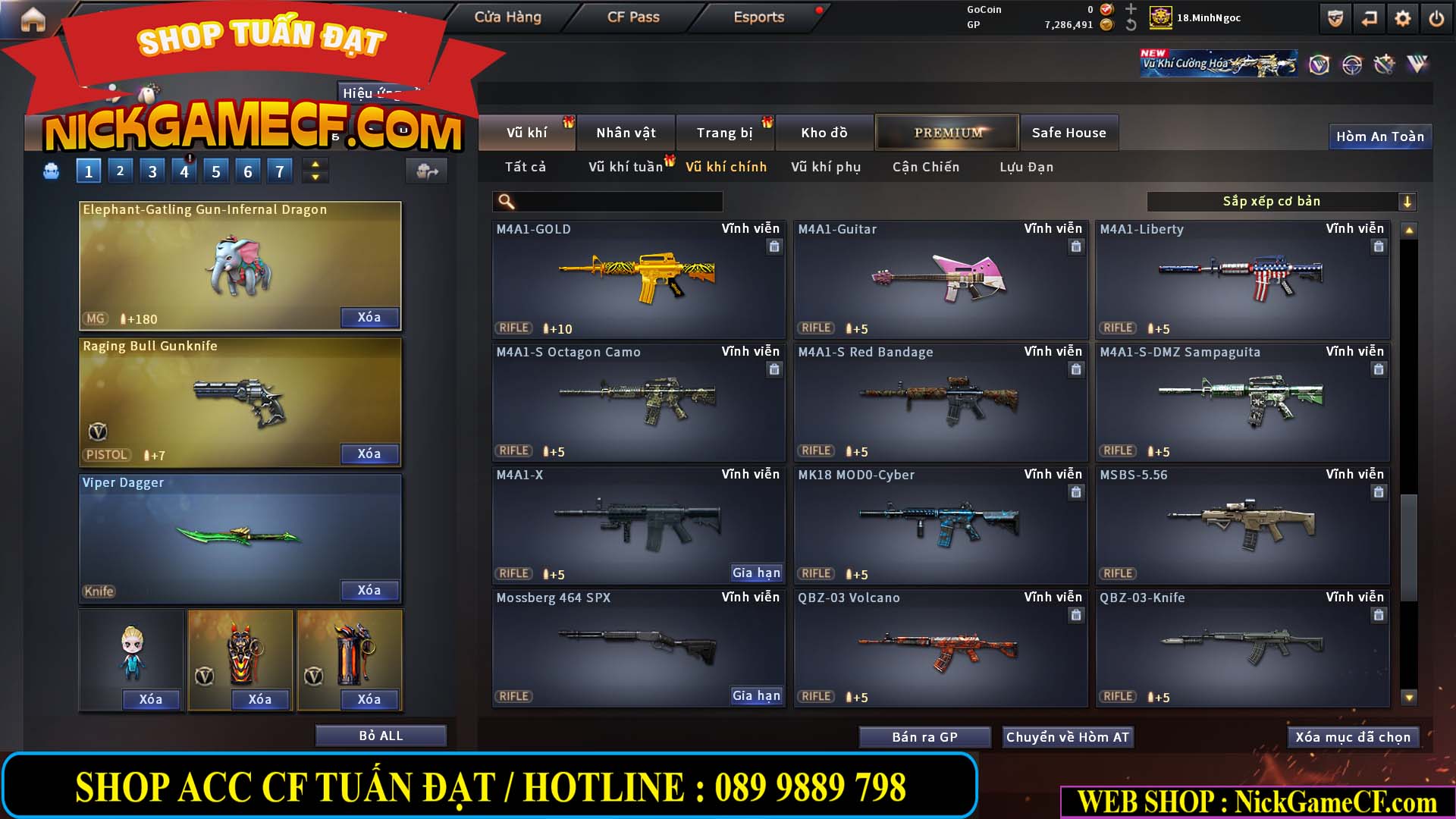 MÃ CF15182 - GIÁ : 6M5 - CHIẾN FULL ZOM + C4 - 55 VIP - VIP6