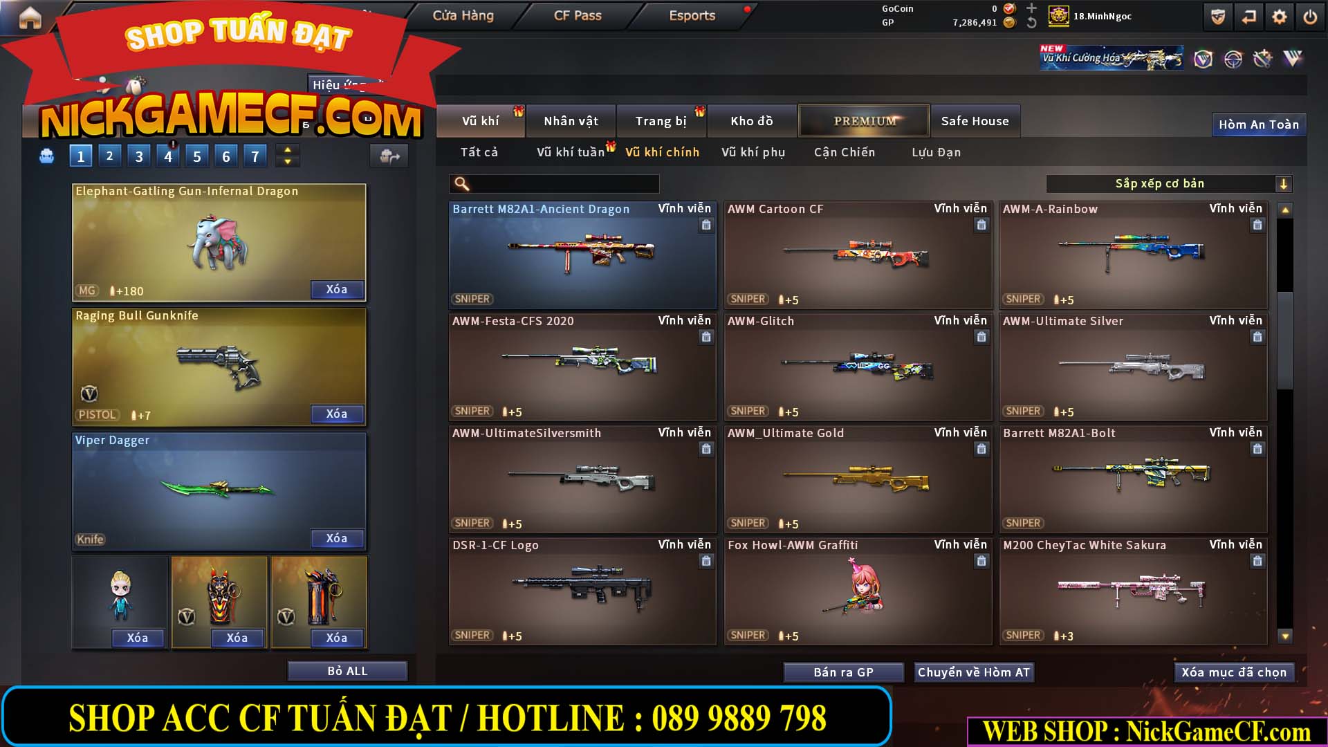 MÃ CF15182 - GIÁ : 6M5 - CHIẾN FULL ZOM + C4 - 55 VIP - VIP6