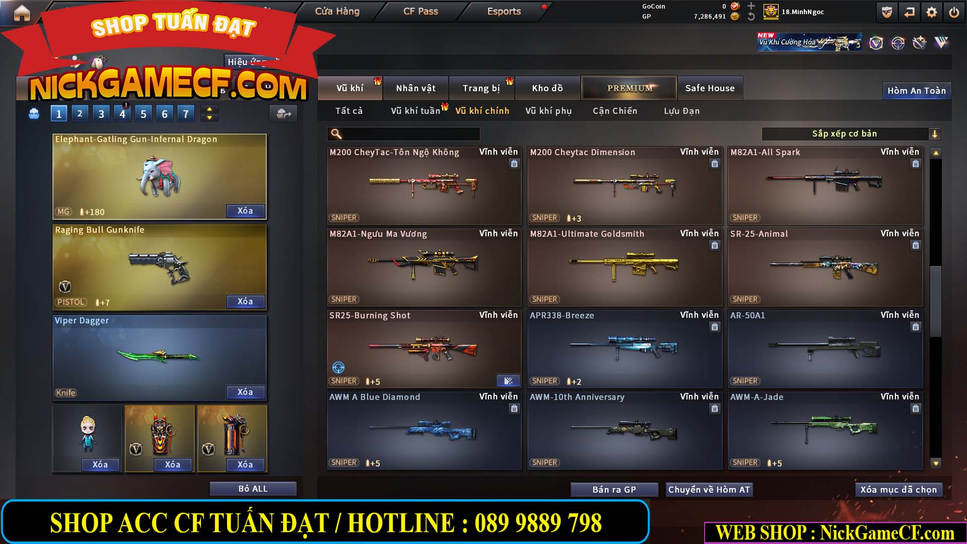 MÃ CF15182 - GIÁ : 6M5 - CHIẾN FULL ZOM + C4 - 55 VIP - VIP6