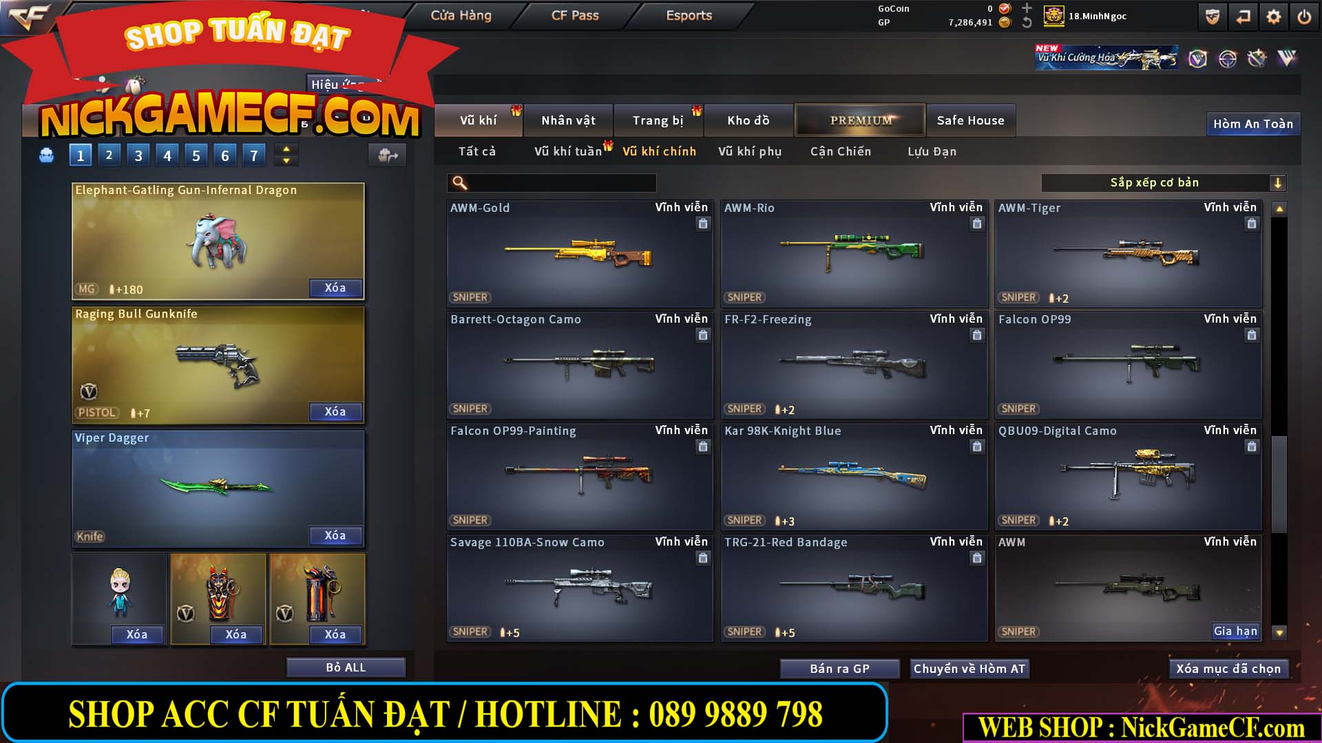 MÃ CF15182 - GIÁ : 6M5 - CHIẾN FULL ZOM + C4 - 55 VIP - VIP6