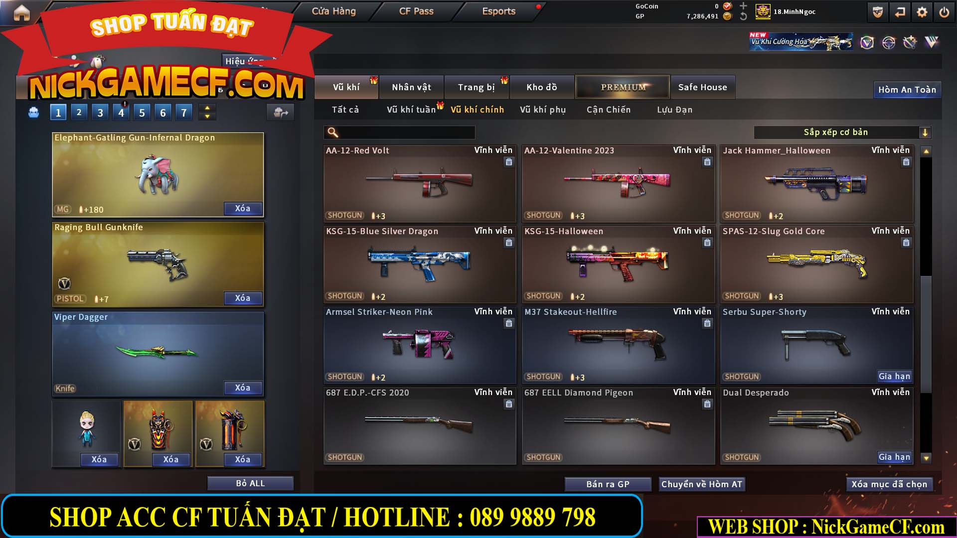 MÃ CF15182 - GIÁ : 6M5 - CHIẾN FULL ZOM + C4 - 55 VIP - VIP6