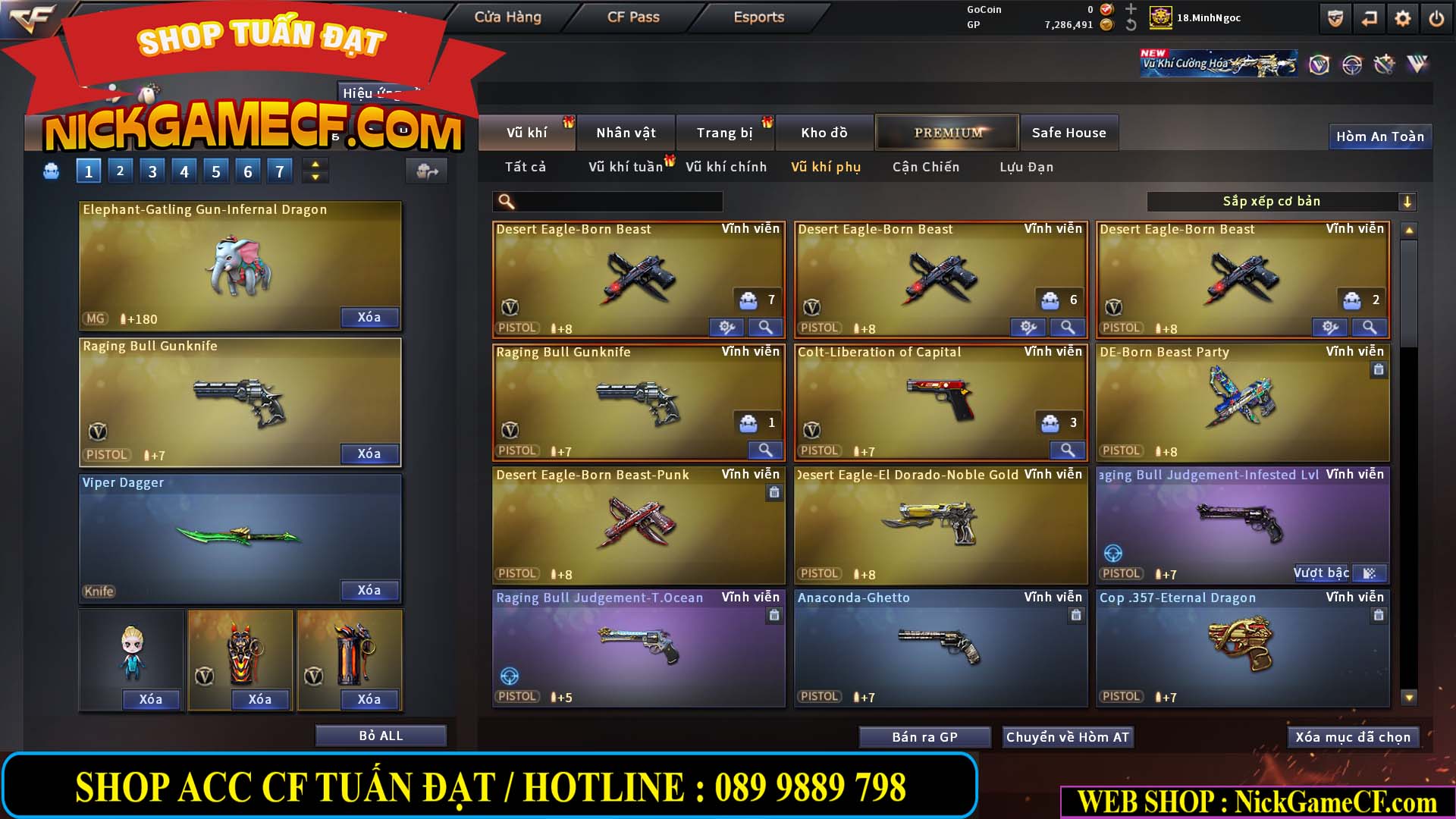 MÃ CF15182 - GIÁ : 6M5 - CHIẾN FULL ZOM + C4 - 55 VIP - VIP6