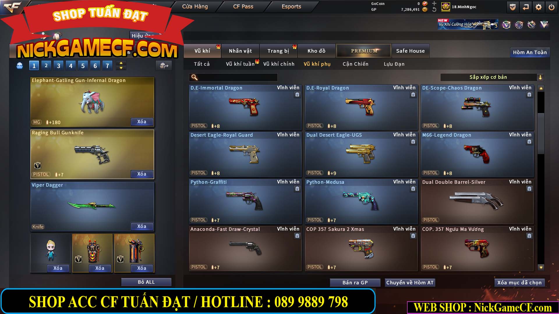 MÃ CF15182 - GIÁ : 6M5 - CHIẾN FULL ZOM + C4 - 55 VIP - VIP6