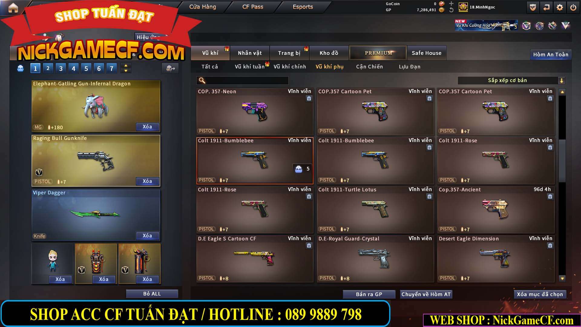 MÃ CF15182 - GIÁ : 6M5 - CHIẾN FULL ZOM + C4 - 55 VIP - VIP6