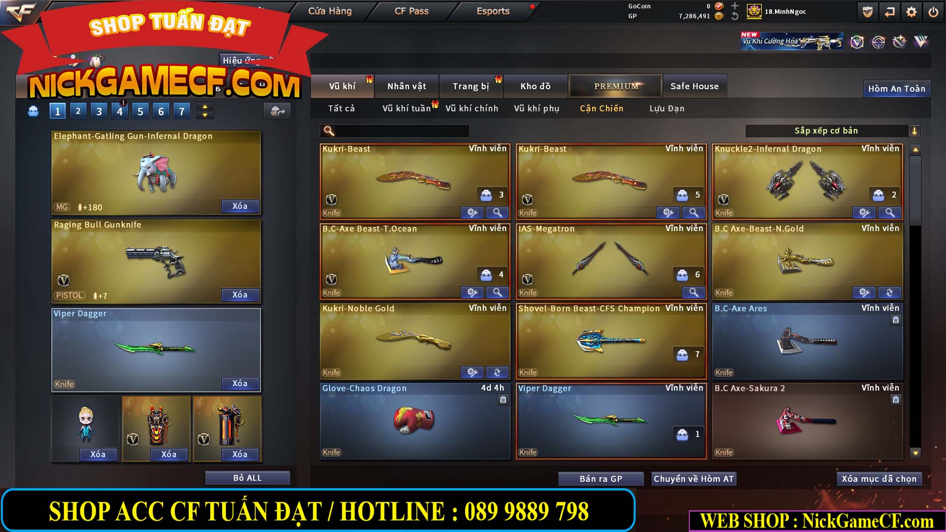 MÃ CF15182 - GIÁ : 6M5 - CHIẾN FULL ZOM + C4 - 55 VIP - VIP6