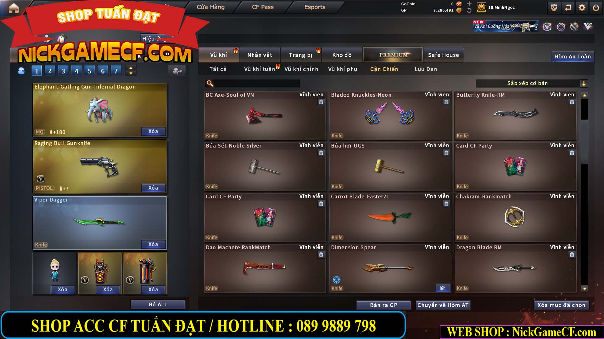 MÃ CF15182 - GIÁ : 6M5 - CHIẾN FULL ZOM + C4 - 55 VIP - VIP6