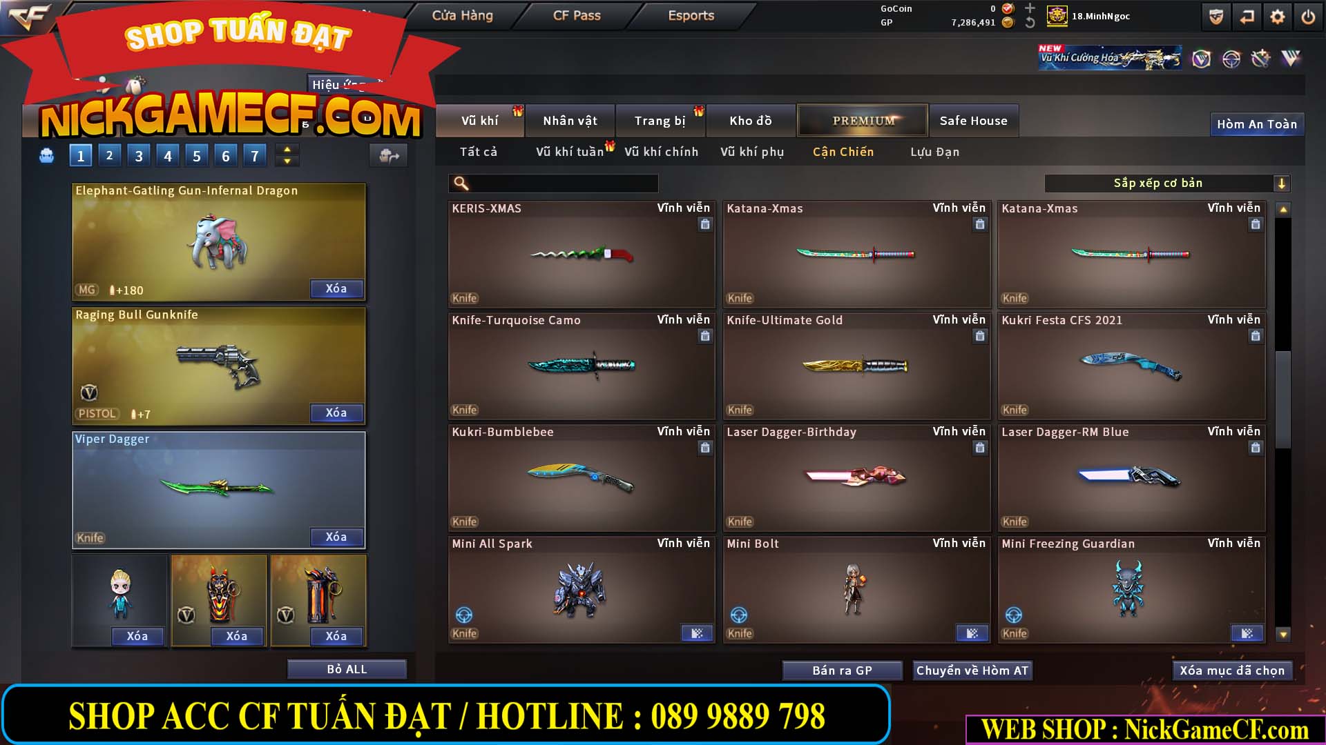 MÃ CF15182 - GIÁ : 6M5 - CHIẾN FULL ZOM + C4 - 55 VIP - VIP6