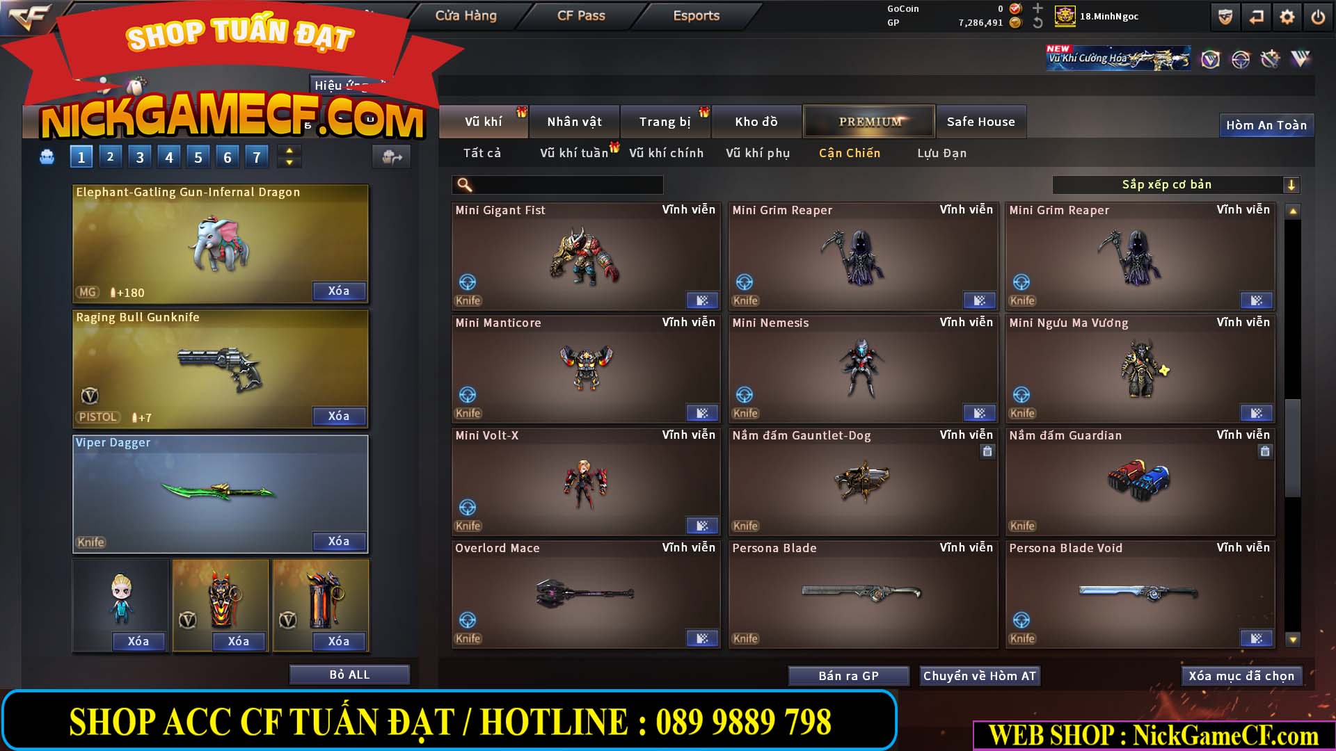 MÃ CF15182 - GIÁ : 6M5 - CHIẾN FULL ZOM + C4 - 55 VIP - VIP6