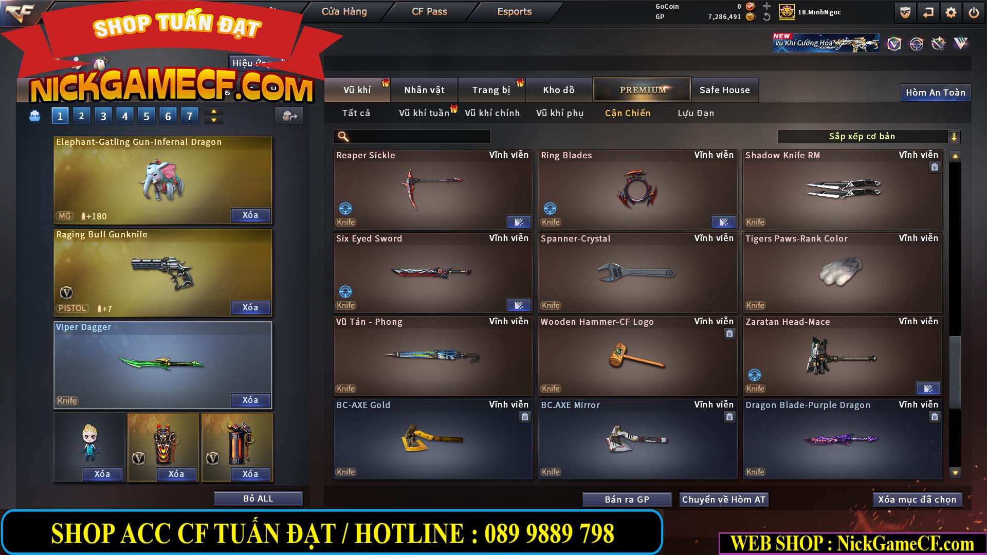 MÃ CF15182 - GIÁ : 6M5 - CHIẾN FULL ZOM + C4 - 55 VIP - VIP6