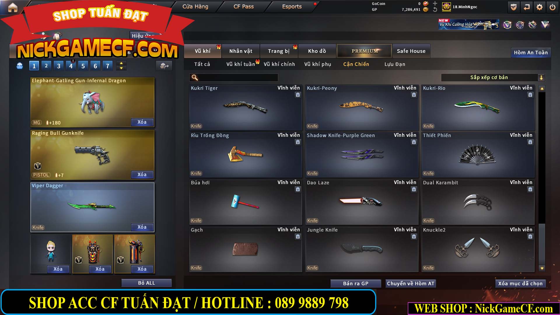 MÃ CF15182 - GIÁ : 6M5 - CHIẾN FULL ZOM + C4 - 55 VIP - VIP6