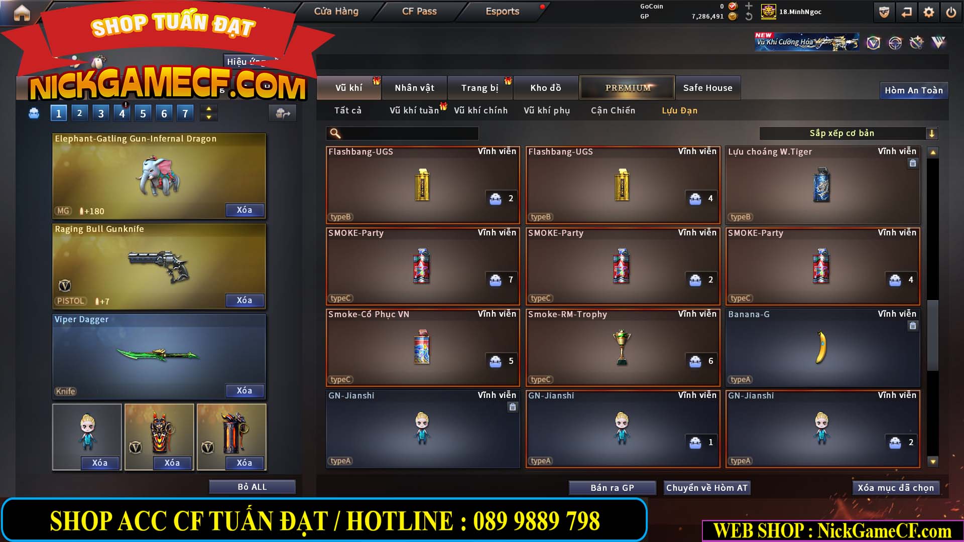 MÃ CF15182 - GIÁ : 6M5 - CHIẾN FULL ZOM + C4 - 55 VIP - VIP6