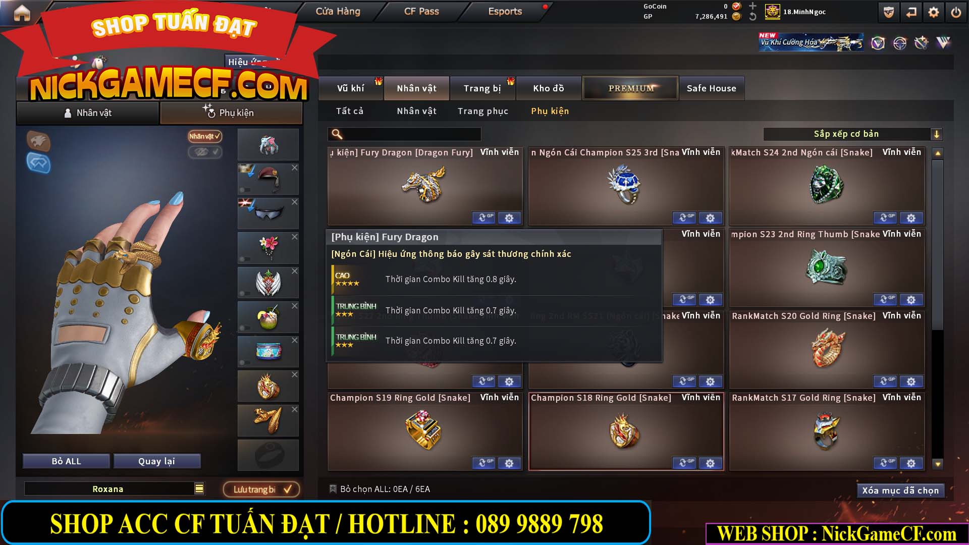 MÃ CF15182 - GIÁ : 6M5 - CHIẾN FULL ZOM + C4 - 55 VIP - VIP6