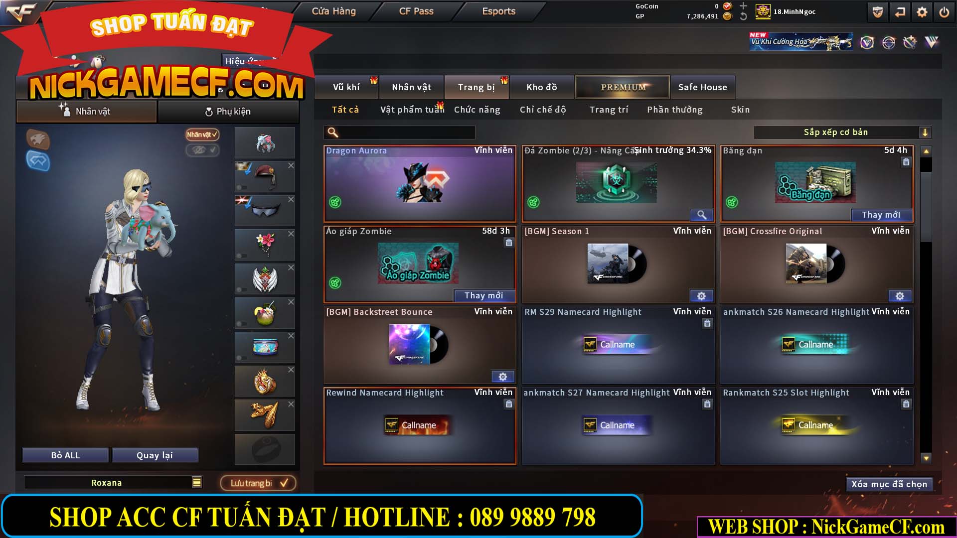 MÃ CF15182 - GIÁ : 6M5 - CHIẾN FULL ZOM + C4 - 55 VIP - VIP6