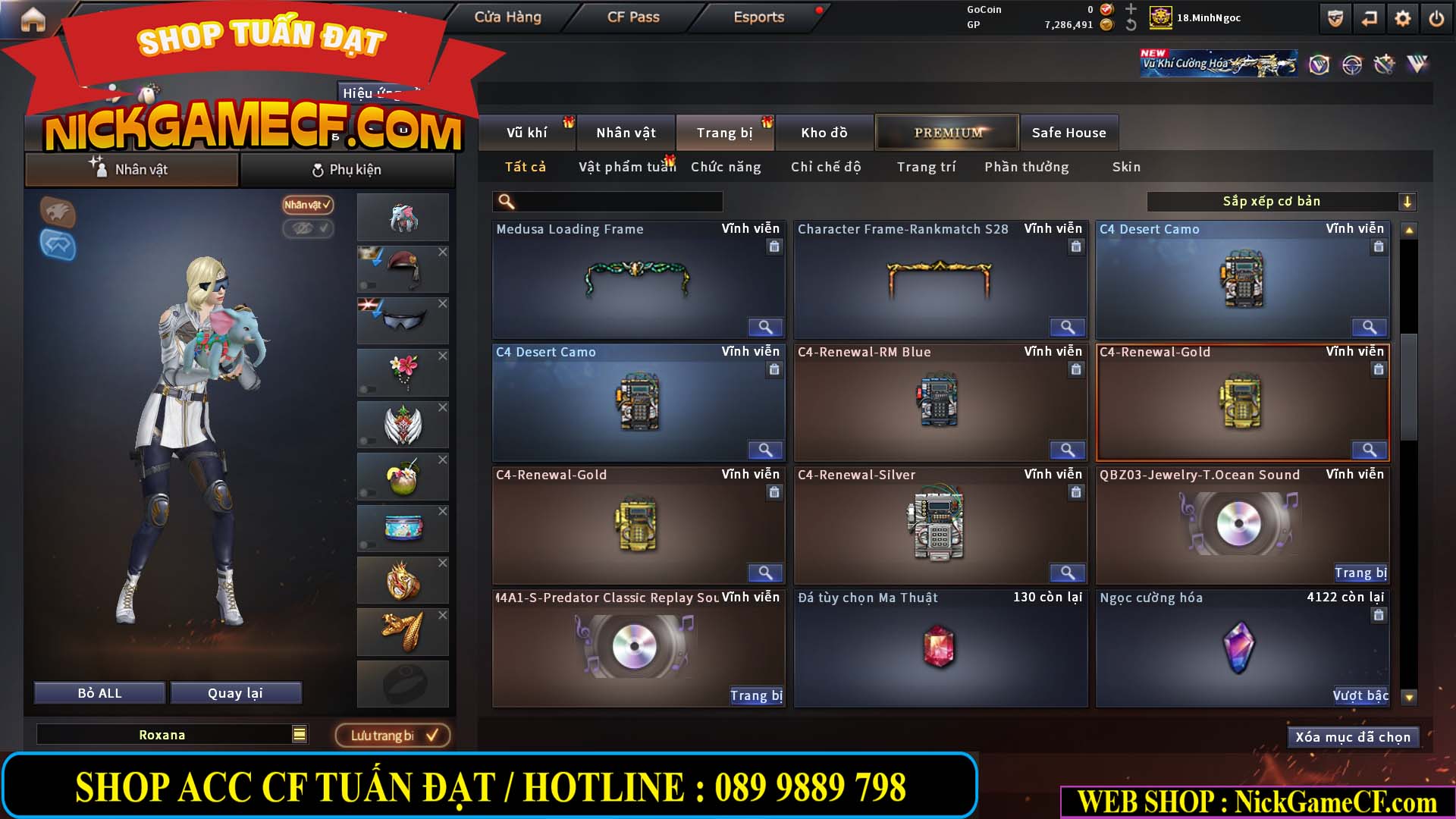 MÃ CF15182 - GIÁ : 6M5 - CHIẾN FULL ZOM + C4 - 55 VIP - VIP6