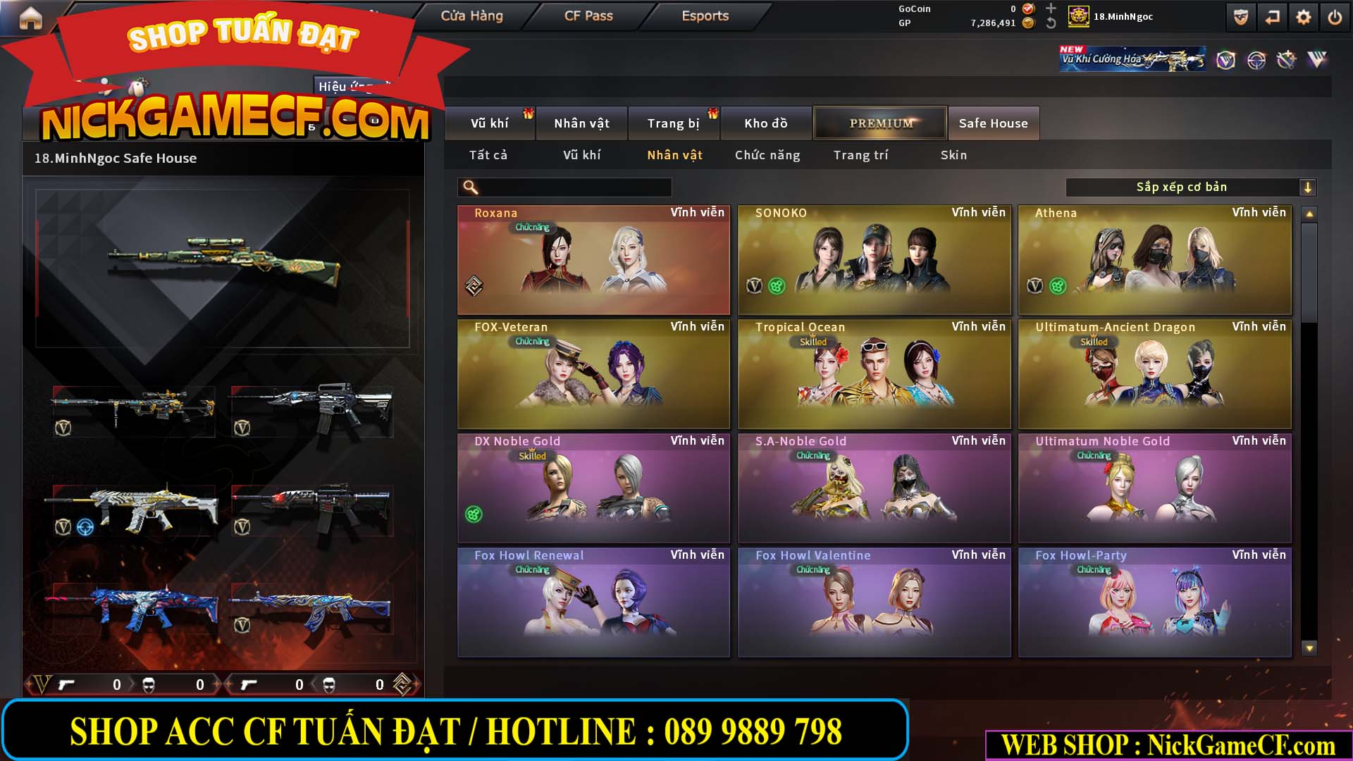 MÃ CF15182 - GIÁ : 6M5 - CHIẾN FULL ZOM + C4 - 55 VIP - VIP6