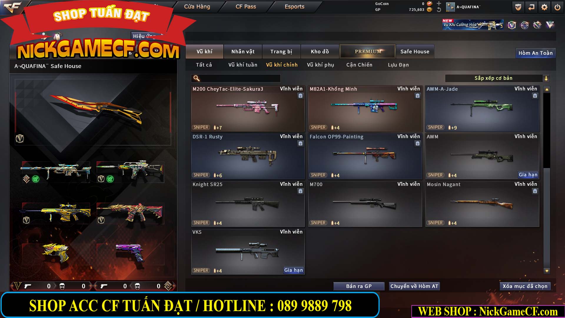 MÃ CF15217 - GIÁ : 3250K - CHIẾN C4 SNIP SIÊU XINH - 18 VIP - VIP4