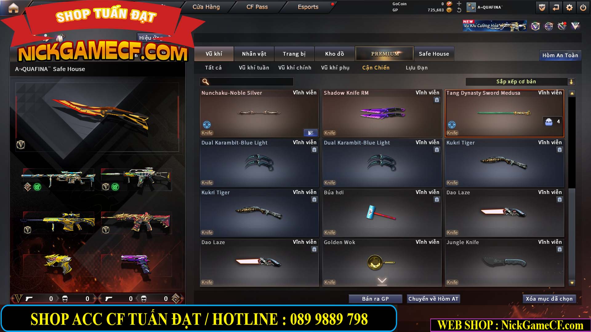 MÃ CF15217 - GIÁ : 3250K - CHIẾN C4 SNIP SIÊU XINH - 18 VIP - VIP4