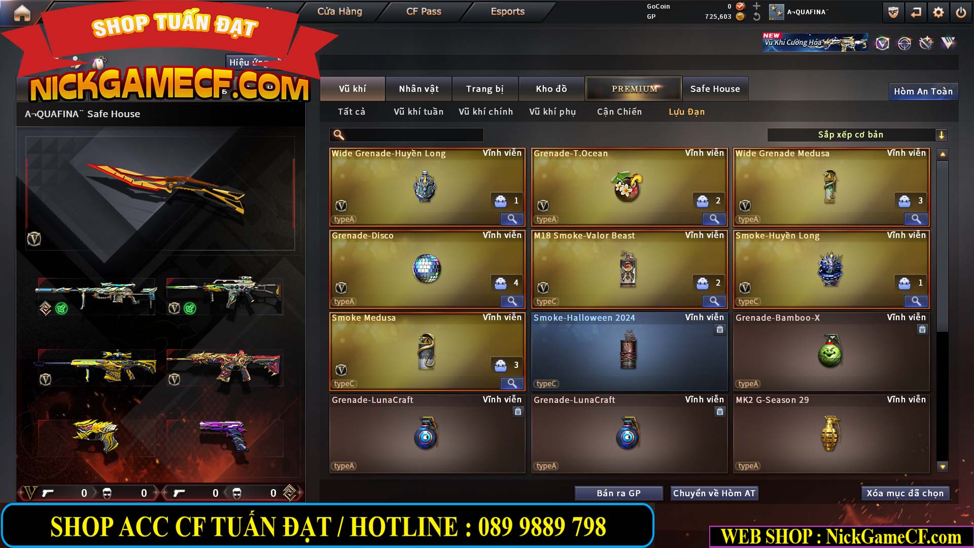 MÃ CF15217 - GIÁ : 3250K - CHIẾN C4 SNIP SIÊU XINH - 18 VIP - VIP4