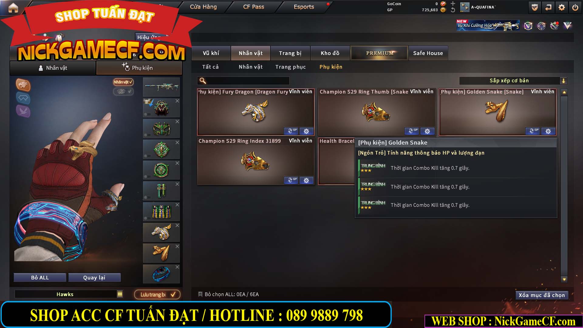 MÃ CF15217 - GIÁ : 3250K - CHIẾN C4 SNIP SIÊU XINH - 18 VIP - VIP4