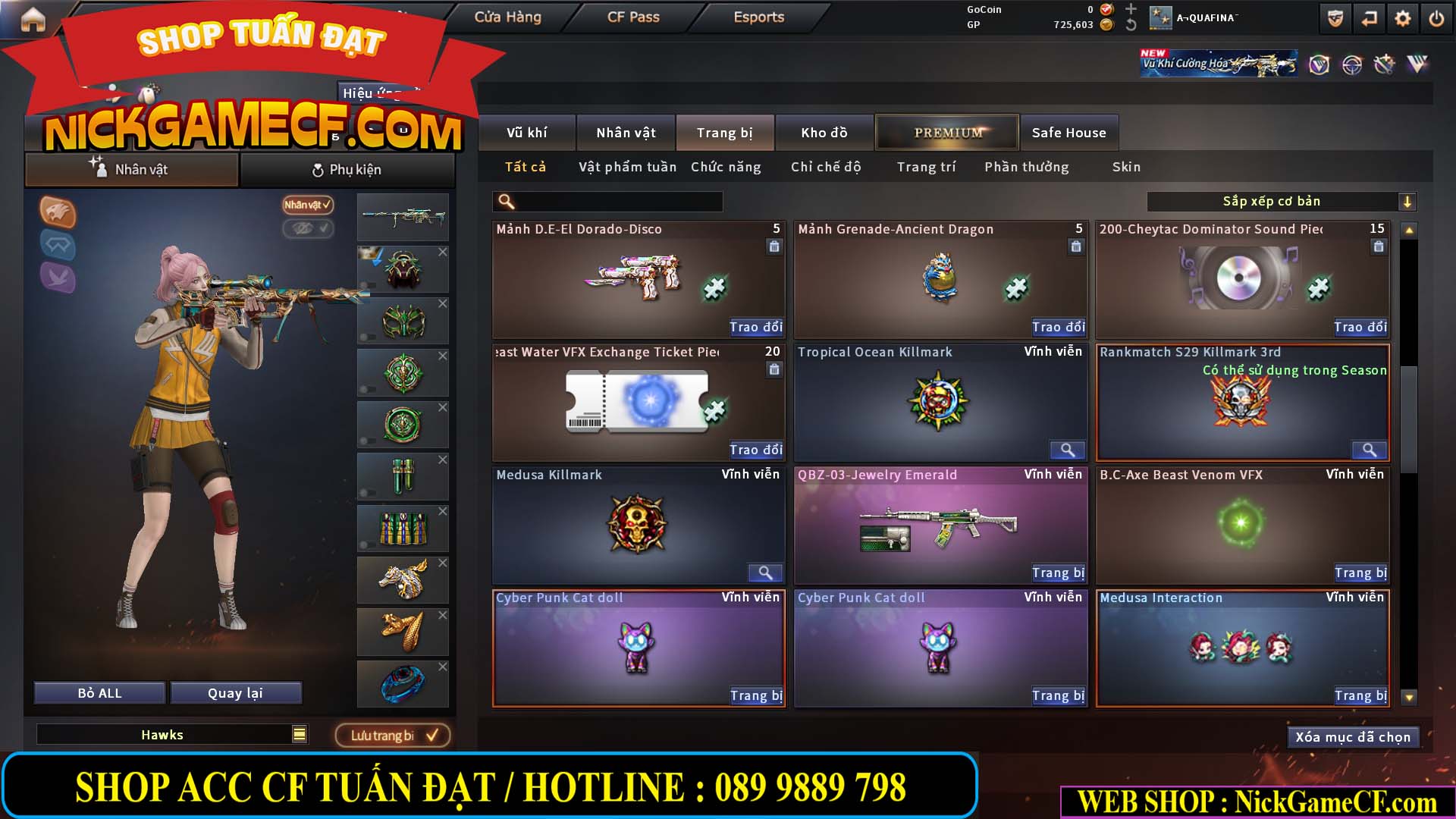 MÃ CF15217 - GIÁ : 3250K - CHIẾN C4 SNIP SIÊU XINH - 18 VIP - VIP4