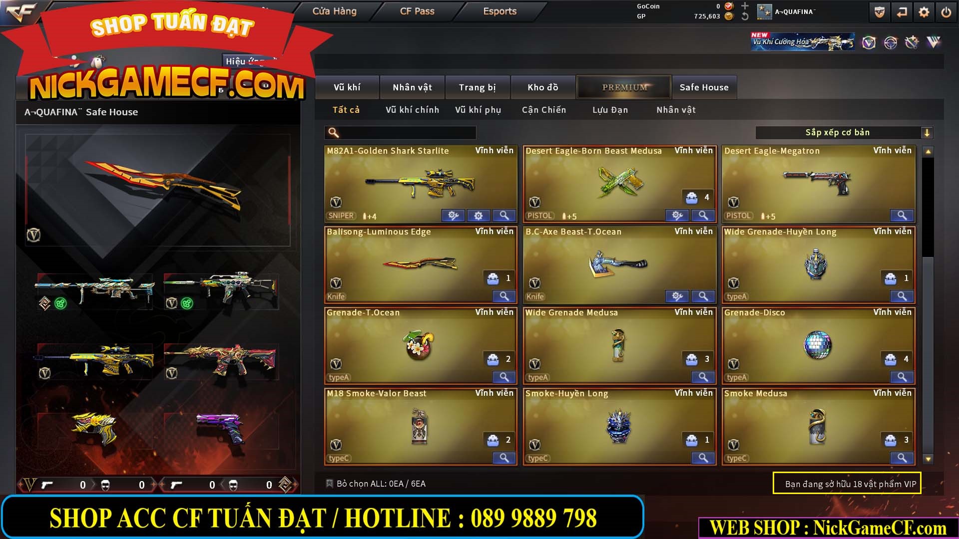 MÃ CF15217 - GIÁ : 3250K - CHIẾN C4 SNIP SIÊU XINH - 18 VIP - VIP4