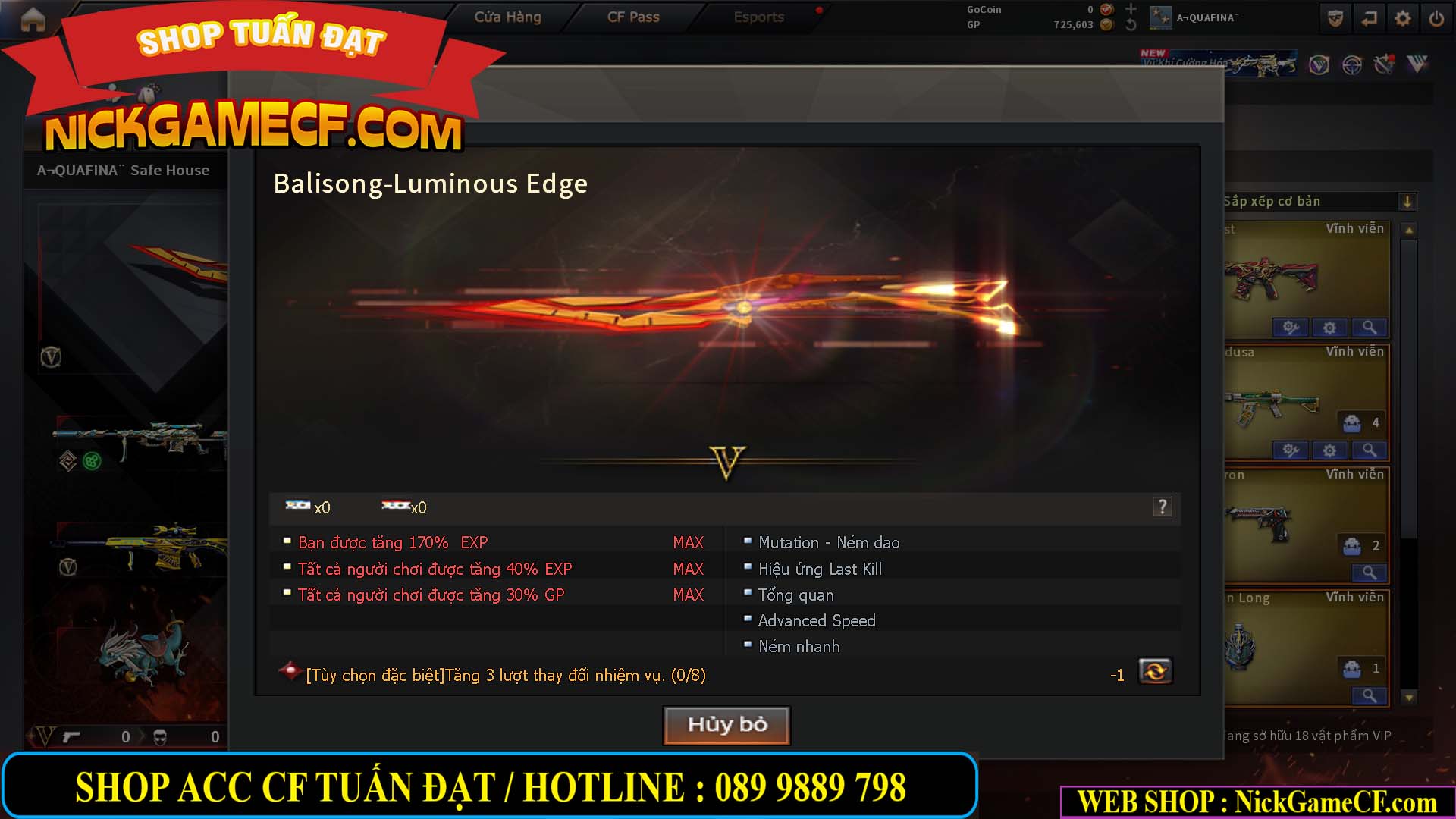 MÃ CF15217 - GIÁ : 3250K - CHIẾN C4 SNIP SIÊU XINH - 18 VIP - VIP4