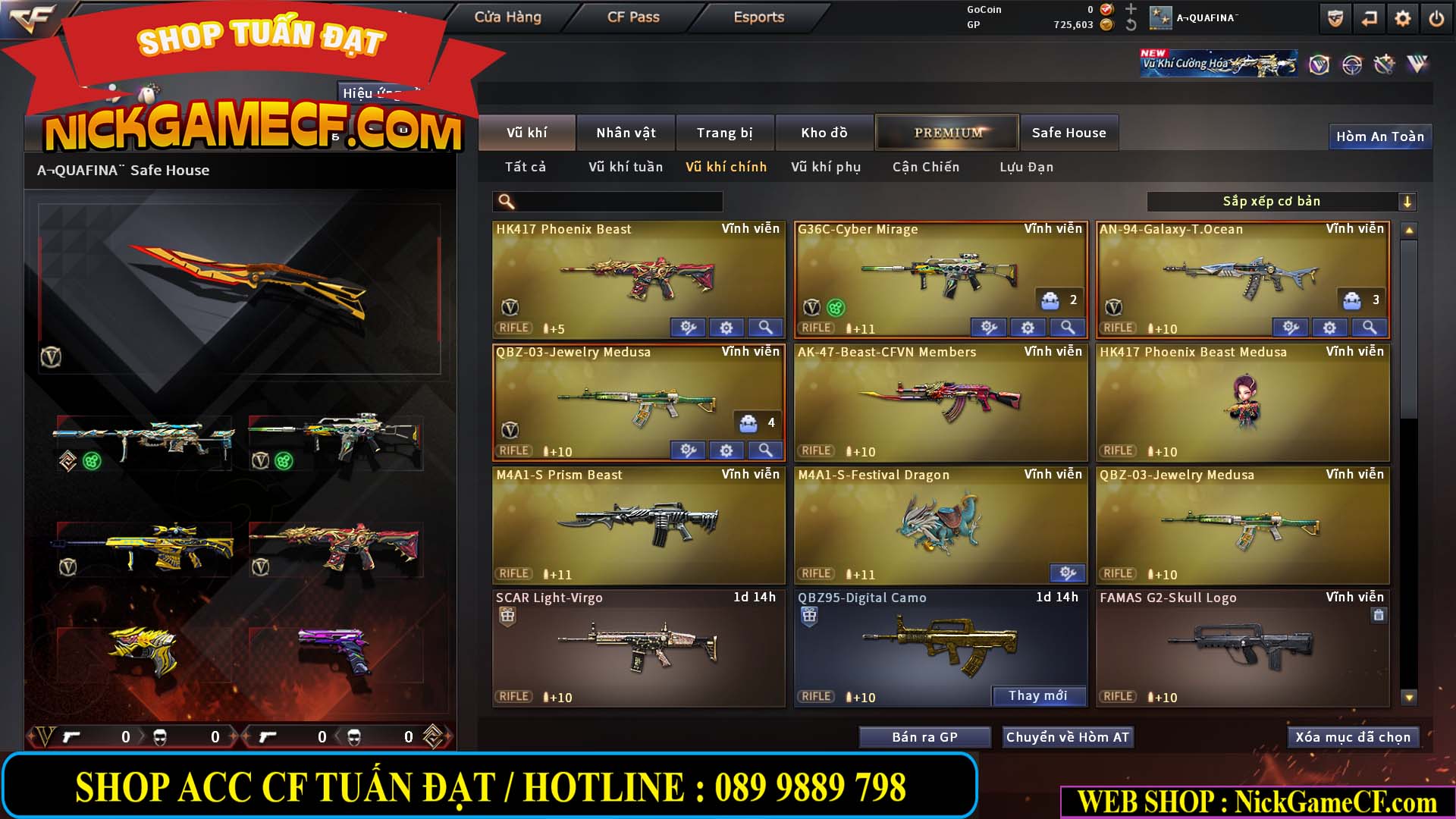 MÃ CF15217 - GIÁ : 3250K - CHIẾN C4 SNIP SIÊU XINH - 18 VIP - VIP4