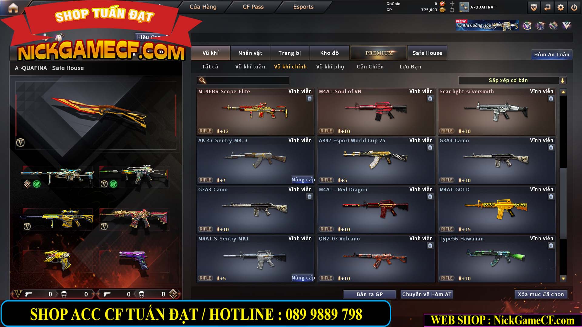 MÃ CF15217 - GIÁ : 3250K - CHIẾN C4 SNIP SIÊU XINH - 18 VIP - VIP4