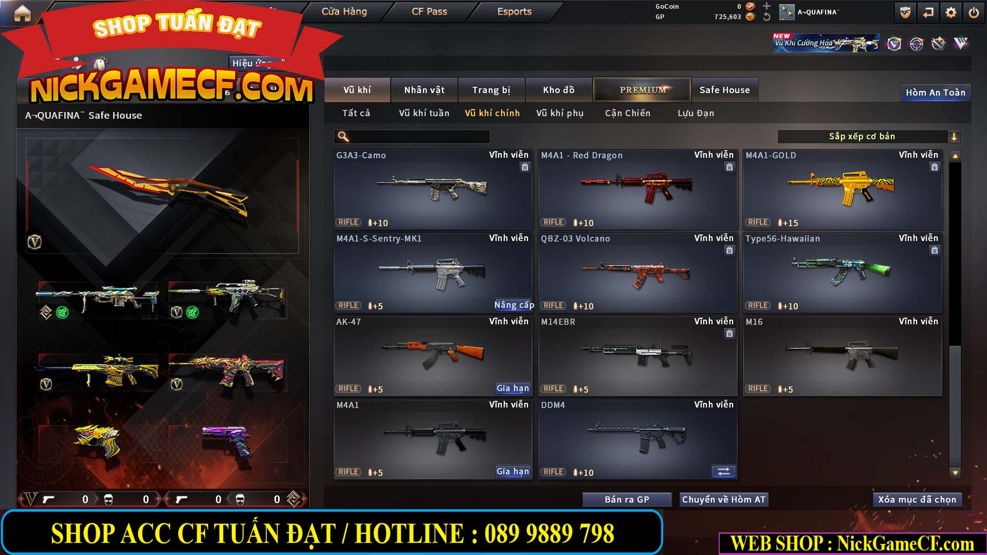 MÃ CF15217 - GIÁ : 3250K - CHIẾN C4 SNIP SIÊU XINH - 18 VIP - VIP4