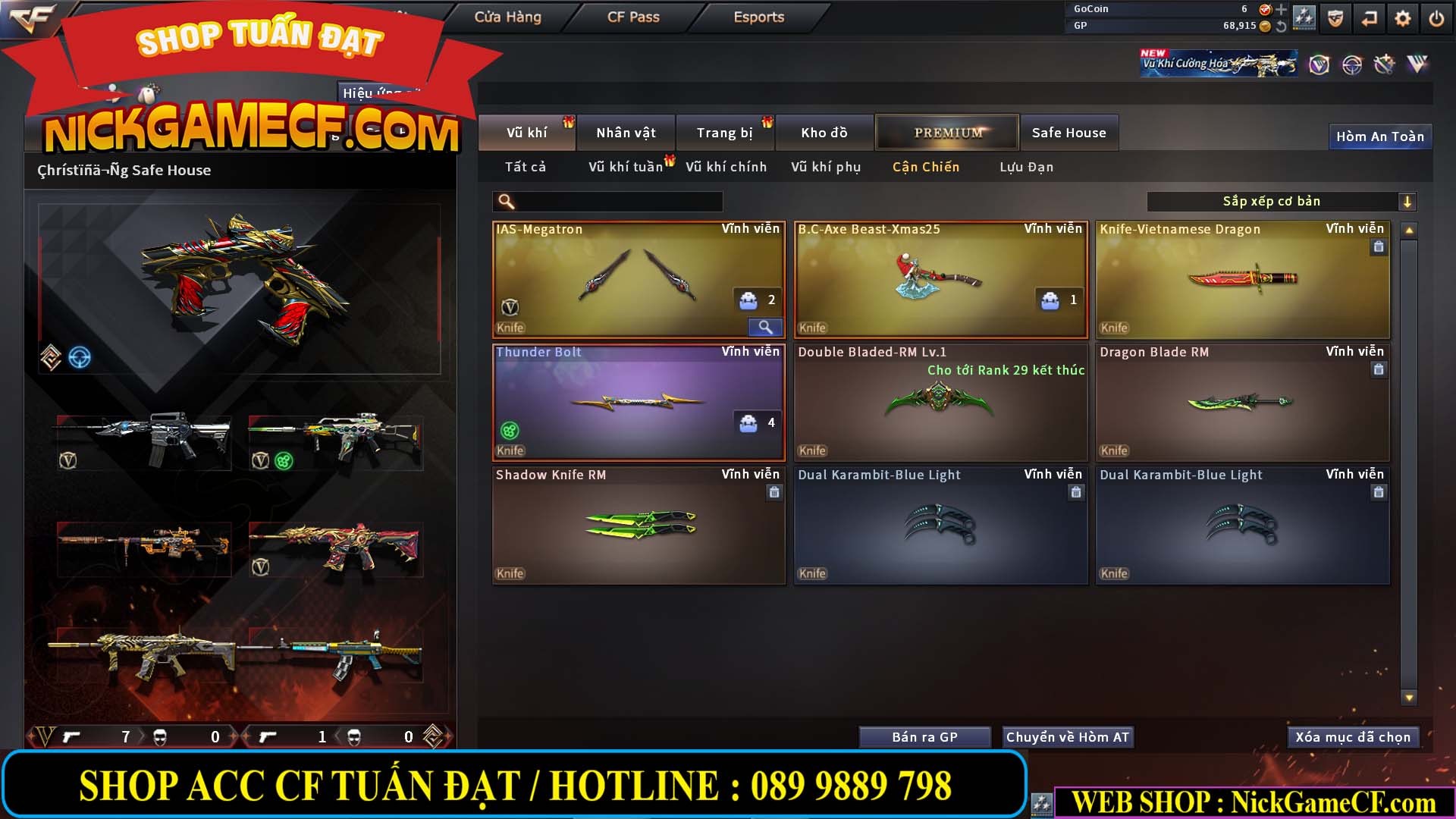 MÃ CF15220 - GIÁ : 2350K - CHIẾN C4 SIÊU XINH - GẦN VIP5