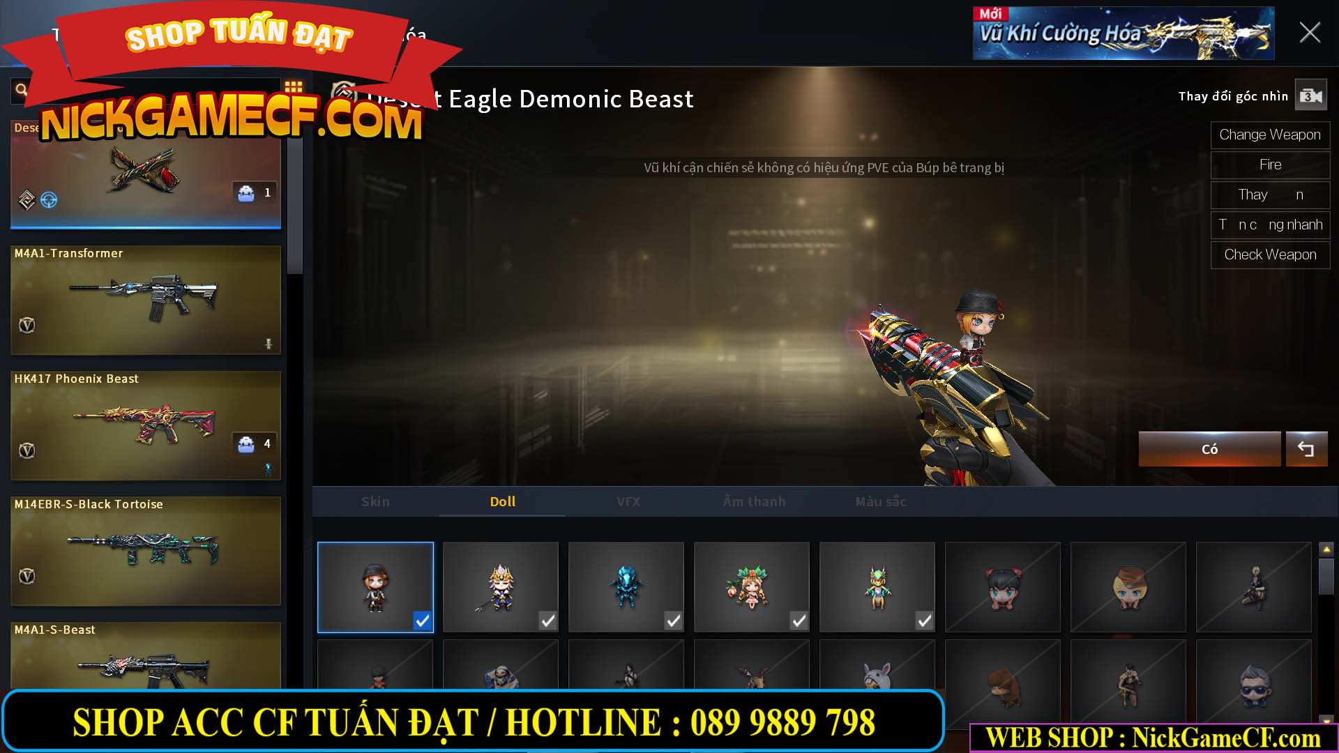 MÃ CF15220 - GIÁ : 2350K - CHIẾN C4 SIÊU XINH - GẦN VIP5