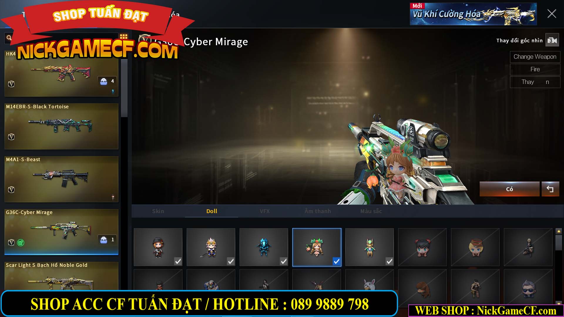 MÃ CF15220 - GIÁ : 2350K - CHIẾN C4 SIÊU XINH - GẦN VIP5