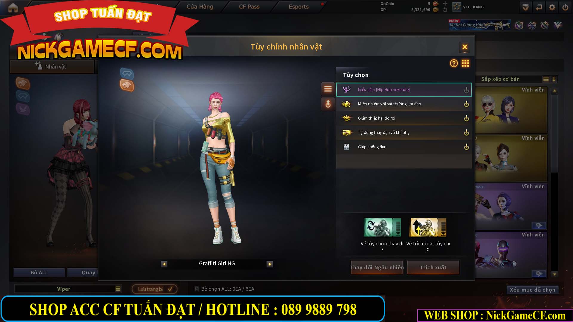 MÃ CF15231 - GIÁ : 2750K - CHIẾN ZOM NHỎ - C4 XINH - 19 VIP - GẦN VIP5