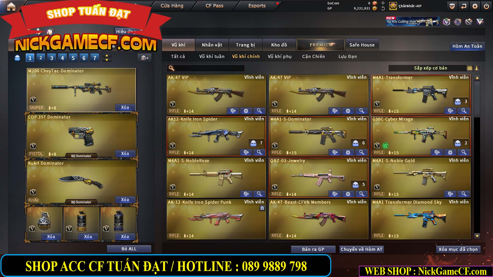 MÃ CF15238 - GIÁ : 4M5 - CHIẾN C4 XINH + ZOM THỦ - 32 VIP - VIP5