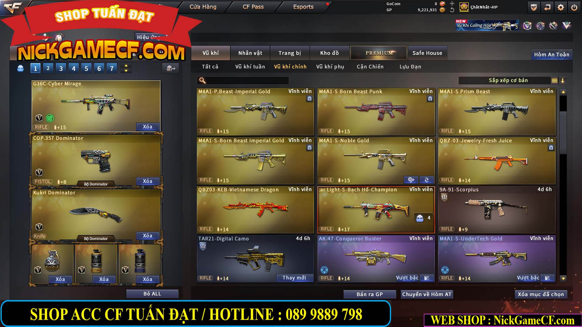 MÃ CF15238 - GIÁ : 4M5 - CHIẾN C4 XINH + ZOM THỦ - 32 VIP - VIP5