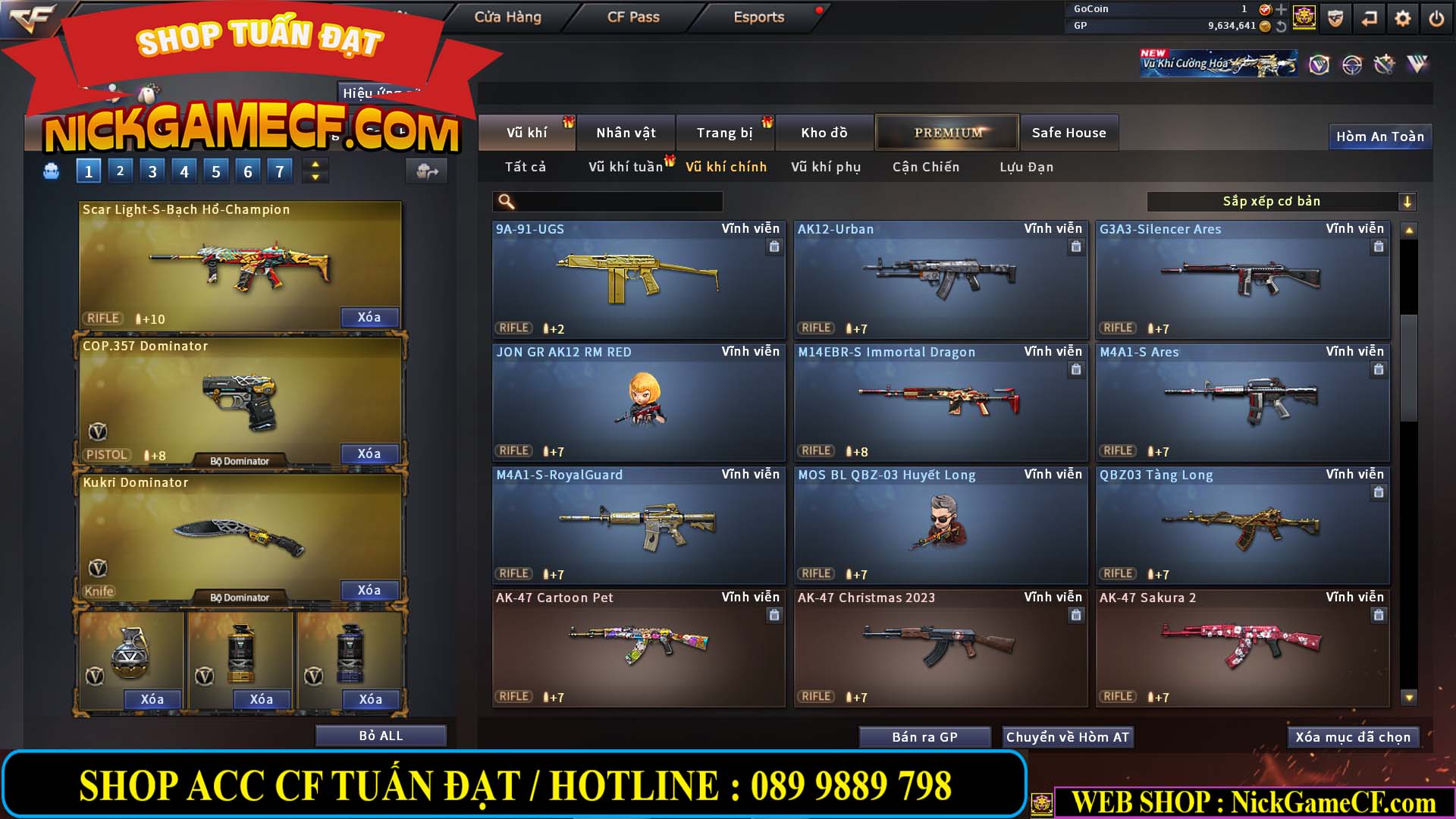 MÃ CF15238 - GIÁ : 4M5 - CHIẾN C4 XINH + ZOM THỦ - 32 VIP - VIP5