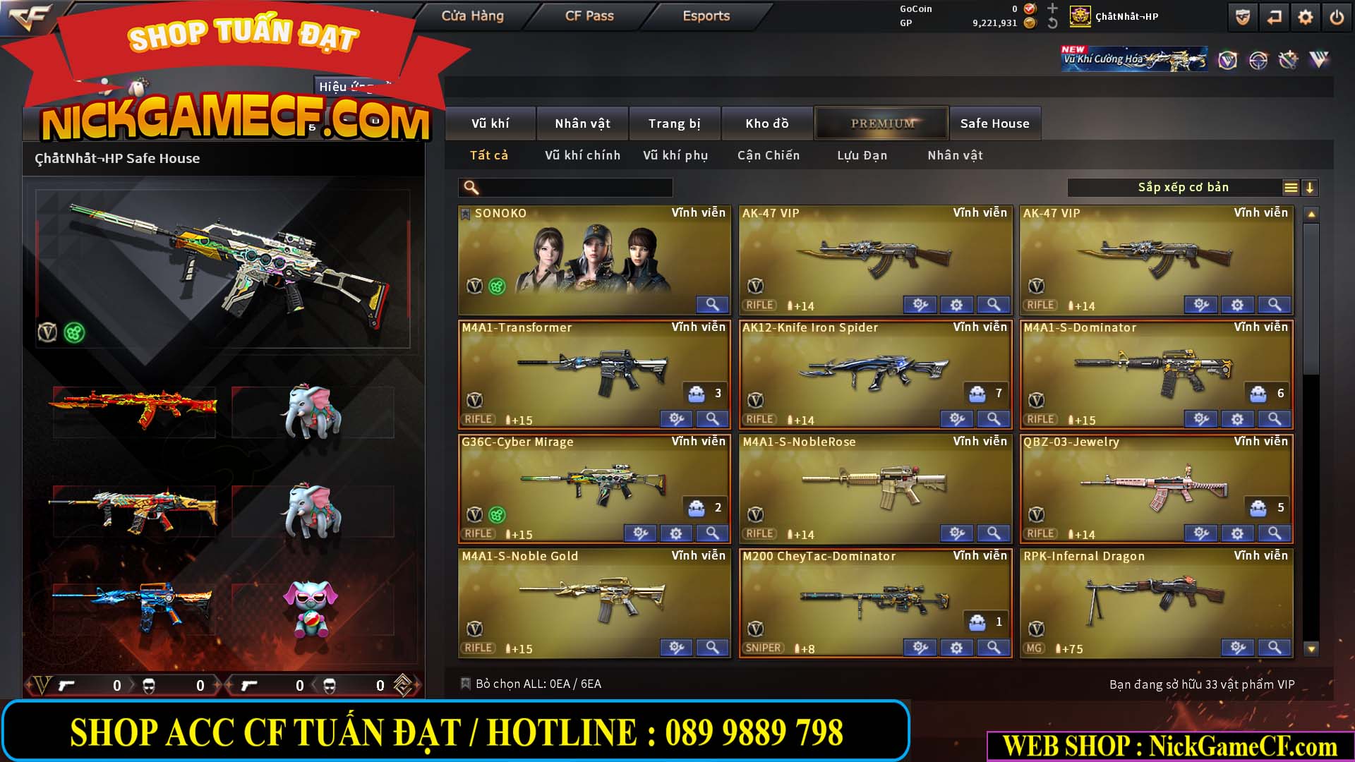 MÃ CF15238 - GIÁ : 4M5 - CHIẾN C4 XINH + ZOM THỦ - 32 VIP - VIP5