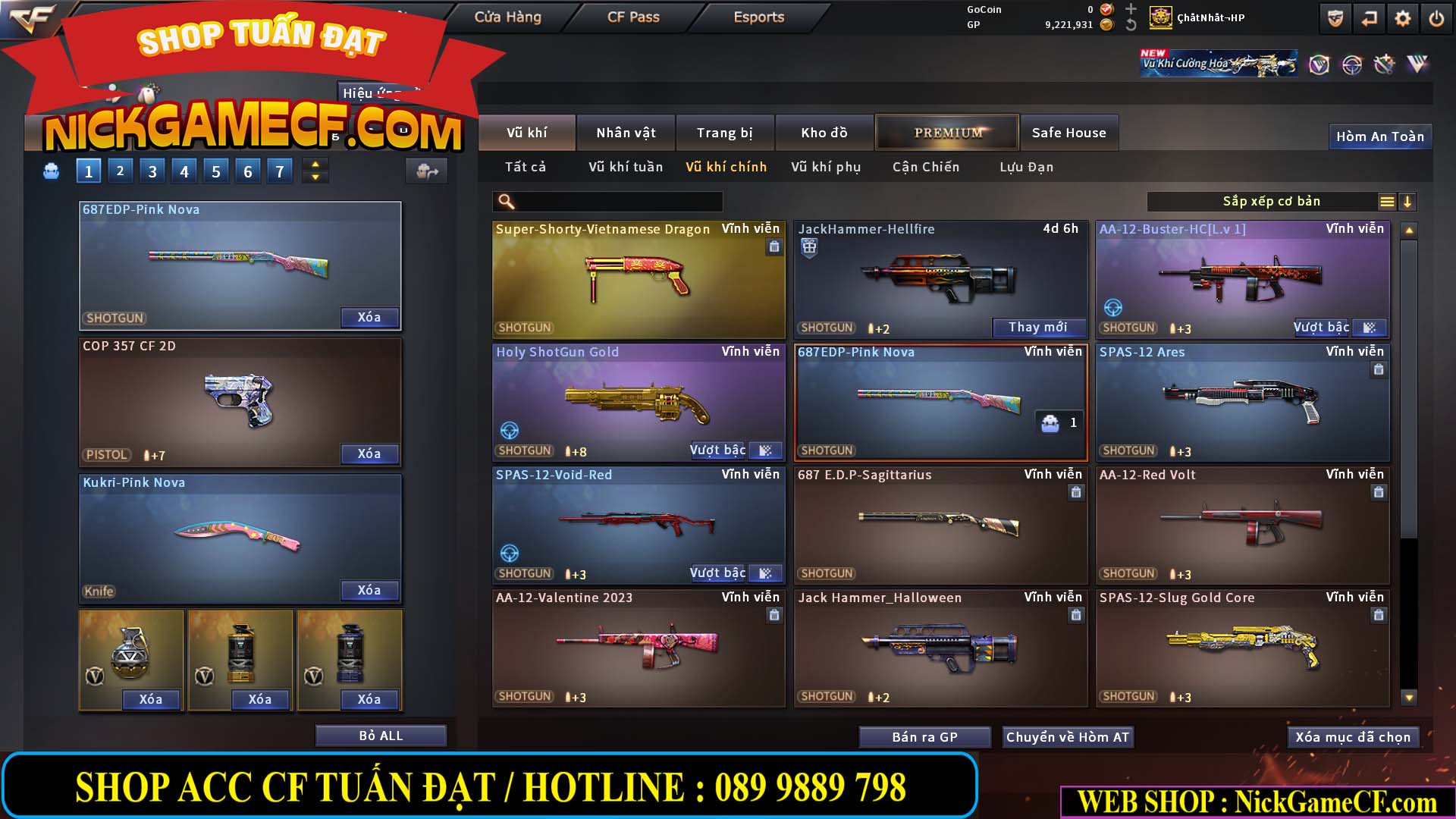 MÃ CF15238 - GIÁ : 4M5 - CHIẾN C4 XINH + ZOM THỦ - 32 VIP - VIP5