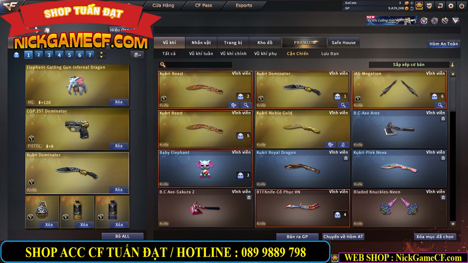 MÃ CF15238 - GIÁ : 4M5 - CHIẾN C4 XINH + ZOM THỦ - 32 VIP - VIP5