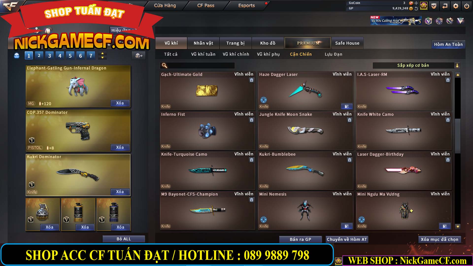 MÃ CF15238 - GIÁ : 4M5 - CHIẾN C4 XINH + ZOM THỦ - 32 VIP - VIP5