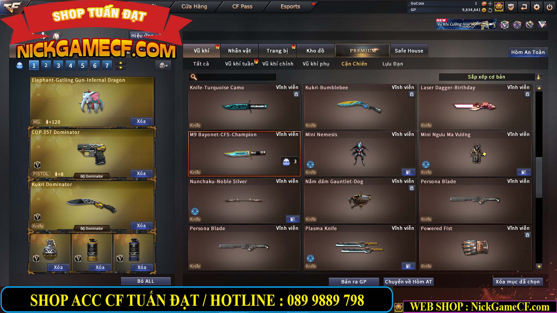 MÃ CF15238 - GIÁ : 4M5 - CHIẾN C4 XINH + ZOM THỦ - 32 VIP - VIP5