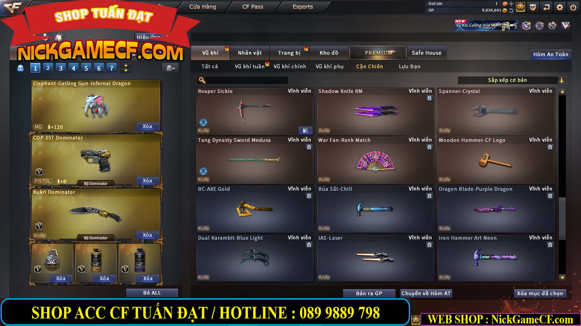 MÃ CF15238 - GIÁ : 4M5 - CHIẾN C4 XINH + ZOM THỦ - 32 VIP - VIP5