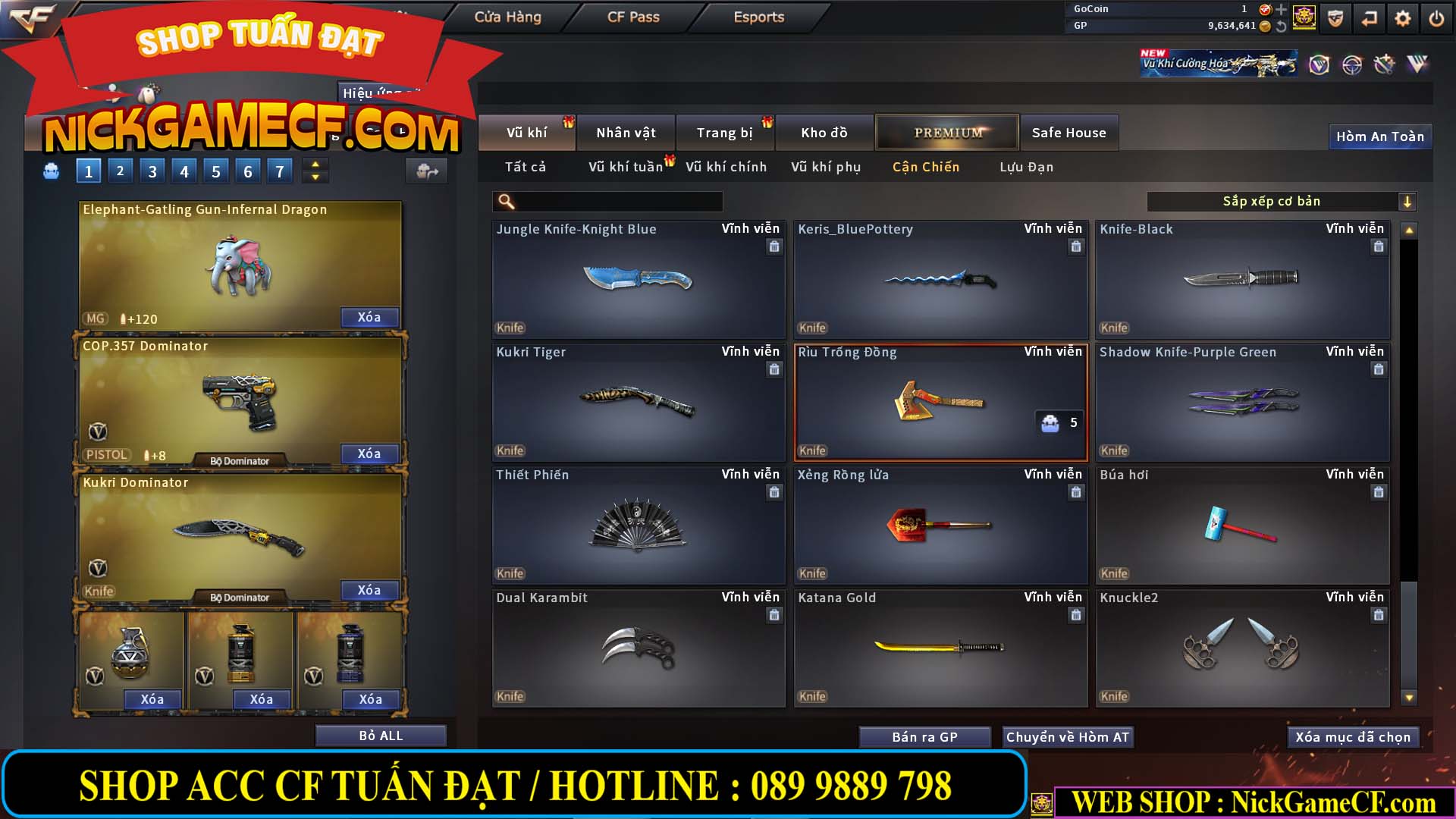 MÃ CF15238 - GIÁ : 4M5 - CHIẾN C4 XINH + ZOM THỦ - 32 VIP - VIP5