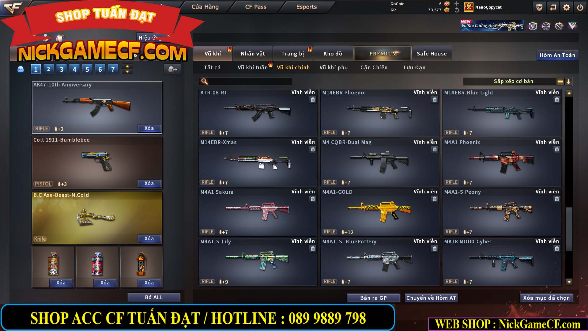 MÃ CF15239 - GIÁ : 2350K - CHIẾN C4 - ZOM NHẸ - 15 VIP - VIP4