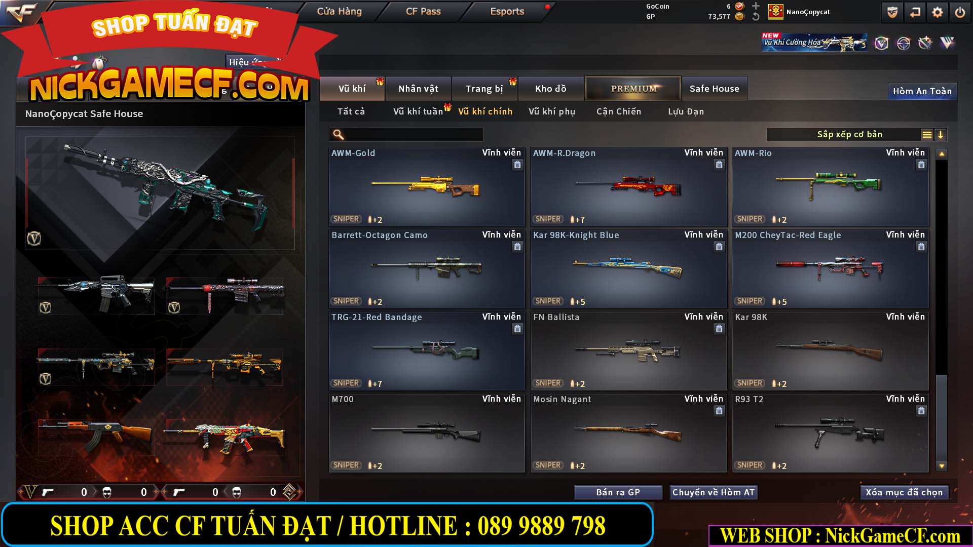 MÃ CF15239 - GIÁ : 2350K - CHIẾN C4 - ZOM NHẸ - 15 VIP - VIP4