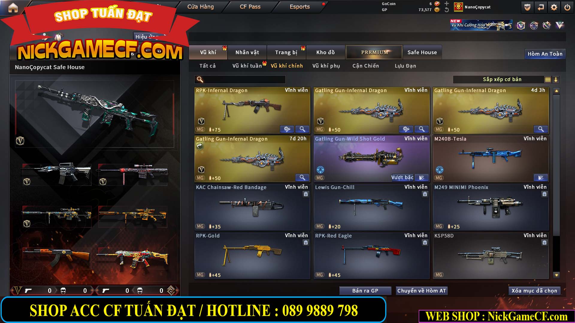 MÃ CF15239 - GIÁ : 2350K - CHIẾN C4 - ZOM NHẸ - 15 VIP - VIP4