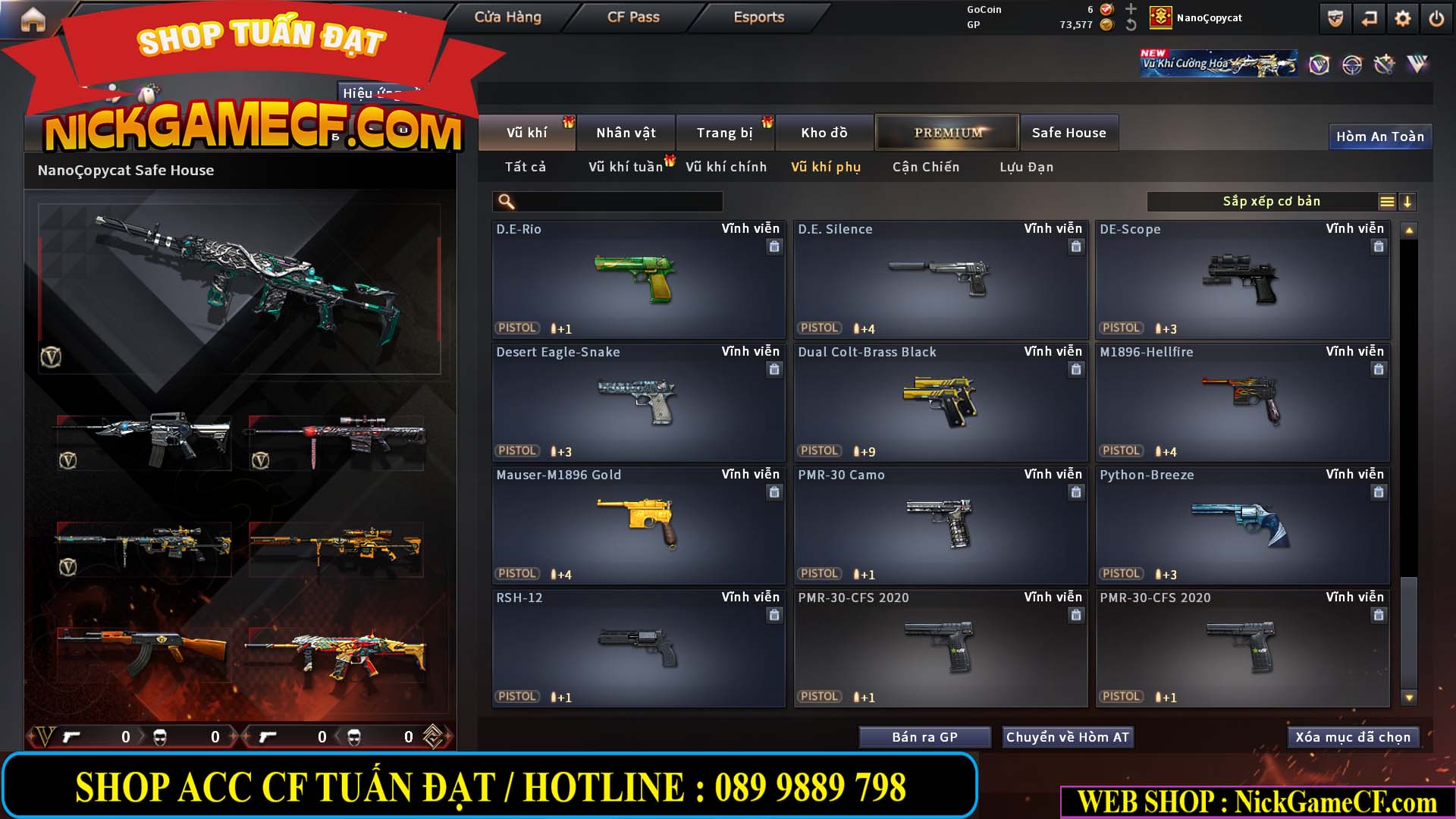 MÃ CF15239 - GIÁ : 2350K - CHIẾN C4 - ZOM NHẸ - 15 VIP - VIP4