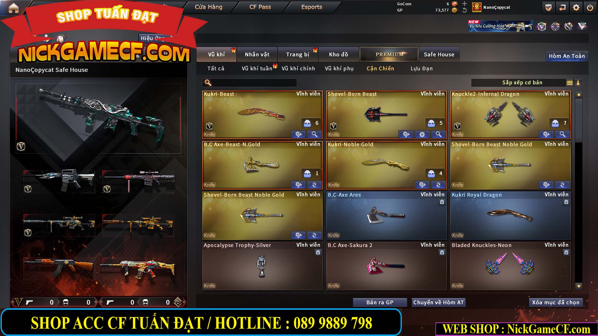 MÃ CF15239 - GIÁ : 2350K - CHIẾN C4 - ZOM NHẸ - 15 VIP - VIP4